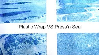 Watercolor Techniques  - Plastic Wrap vs Press'n Seal