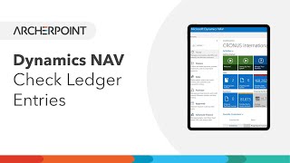 Microsoft Dynamics NAV: Check Ledger Entries