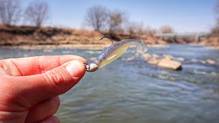 Spawning Fish STOPPED Below A RAGING WATERFALL!!! (New Favorite Swimbait)