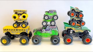 MONSTER JAM SMASH & CRASH | GRAVE DIGGER | HIGHER EDUCATION | HOT WHEELS MONSTER TRUCKS | DRAGON