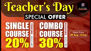 Teacher's Day Special Offer | 20 percent off on Single Course | 30 percent off on Combo Course