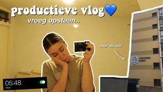 6 UUR OPSTAAN VOOR DE UNI VLOG!! *spoiler: ik had het zwaaar*