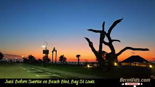 Just Before Sunrise on Beach Blvd, Bay St Louis Mississippi