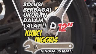 1 KUNCI UNTUK SEMUA BAUT - KUNCI INGGRIS KUNCI UNIVERSAL SAMPAI 35MM !! GRIP-ON ADJUSTABLE WRENCH