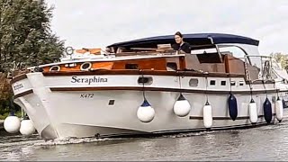 Work boat, Otter, Wooden cruiser and the Tide and Wind causes drama and chaos . #river #boat #drama