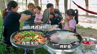 今年第一次露营，烤鱼烤羊肉，太有意思了！【乡村的味道官方频道】