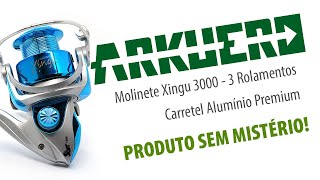 Molinete Xingu 3000 3 Rolamentos Carretel Alumínio Premium - Arkuero