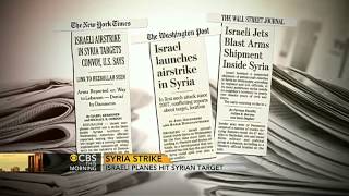 Israeli planes hit Syrian target  CBS News Video