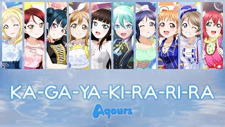 Aqours ft. Hatsune Miku - KA-GA-YA-KI-RA-RI-RA / Sparkling-Shining (Color Coded, Kanji, Romaji, Eng)