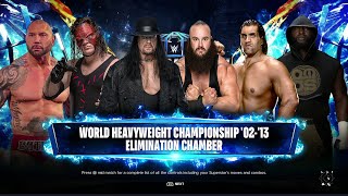 WWE 2K24 - Batista , Kane , Undertaker , Strowman , Khali vs Omos - Elimination Chamber Match!"