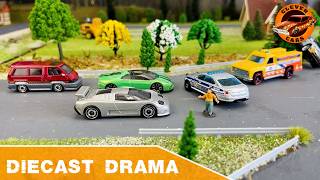 Intense Diecast Model Car Crash in 1:64 Scale Miniature World #diecast