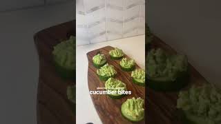 GLUTEN FREE  easy holiday appetizer! Cucumber bites topped with spicy mayo. #holidays