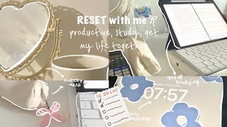 UNI DIARIES 🎀🖥️☁️| let’s get my life together, productive, study with me, aesthetic