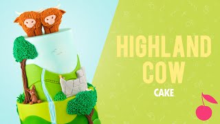 Highland Cow Wedding Cake Tutorial | How To | Cherry School