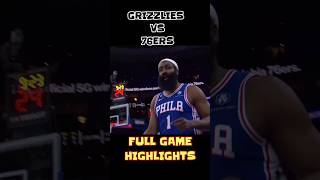 GRIZZLIES VS 76ERS #SHORTS #papasportslang