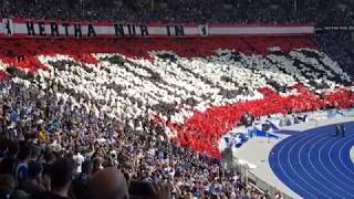 Choreo und ausgelassene Stimmung beim letzten Hertha-Spiel von Dardai und Lusti