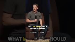 Don’t try to avoid mistakes when starting a company! Advice by Mark Zuckerberg #shorts #mindset