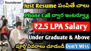 Foundever Company Hiring 2024 | Under Graduate & Above | Phone Call Interview | Jobs in Hyderabad