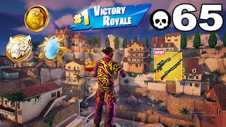 65 Elimination Solo vs Squads Wins (Fortnite Chapter 5 Build/Zero Gameplay)