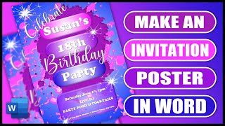 Make a Birthday Invitation in Word - Easy Tutorial