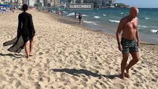 🇪🇸 🔥HOT Walking Tour of the Best Beach Levante | Explore the Beauty of Benidorm | Beach Walk Spain