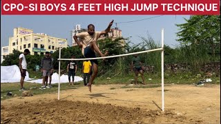 CPO-SI BOYS 4 FEET HIGH JUMP PRACTICE 🫡🫡✌️✌️🔥🔥|| #highjump #highjumptechnique #cpophysical