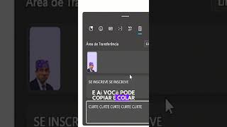Dica para Windows: Área de Transferência #windows #dicas #windows11  #smartphone