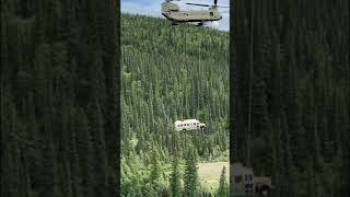 CH 47 Chinook helicopter lift bus