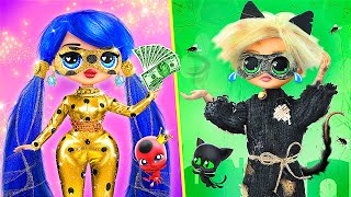 Ladybug giàu vs Cat Noir nghèo/ 30 mẹo thủ công LOL Surprise