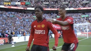 Kobbie Mainoo goal vs Manchester City and Crazy celebration