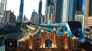 amazing Dubai view on dubai metro