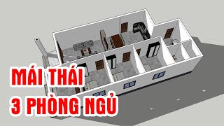 [GỢI Ý MẪU NHÀ ĐẸP] MẪU NHÀ MÁI THÁI 8x17M CÓ 3 PHÒNG NGỦ