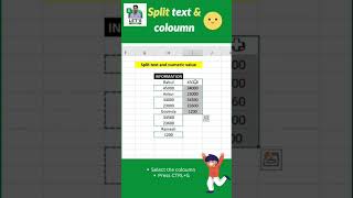 MS Excel Shortcuts | Separate Text & Digits