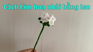 Hướng Dẫn Cách Móc Hoa Nhài Bằng Len | Hoa Handmade