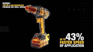 DeWalt DCD996P2-GB 18V XR Brushless 3 Speed Combi Drill with 2x 5Ah Li-Ion Batteries