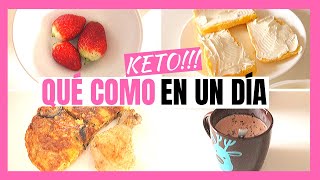 🍓 QUE COMO en un dia KETO para BAJAR DE PESO ☕️ dieta CETOGENICA 🥑como PERDER PESO