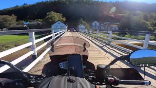 Riding across the Penmaenpool Toll Bridge, near Dolgellau, Wales 🏴󠁧󠁢󠁷󠁬󠁳󠁿