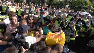 Multiple arrests as scuffles take place at ‘Freedom Day’ anti-lockdown protest in London