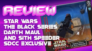 Star Wars The Black Series Darth Maul and Sith Speeder SDCC Exclusive Review