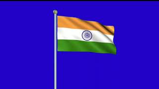 Indian Flag Green (Blue) Screen