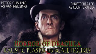 KAUSTIC PLASTIK HORROR OF DRACULA PETER CUSHING AND CHRISTOPHER LEE 1/6 SCALE FIGURE SHOWCASE