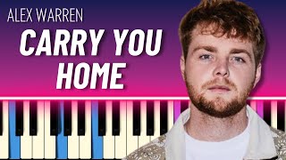 Carry You Home (EASY PIANO TUTORIAL) - Alex Warren