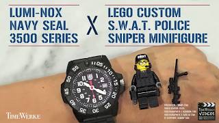 Luminox Navy SEAL 3500 Series X Lego Custom S.W.A.T. Police Sniper Minifigure