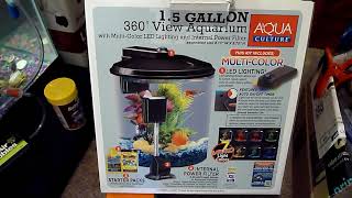 1.5 Gallon Aqua Culture Aquarium w/ Updated Filter (2020) - $17.95