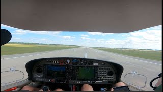 Unedited landing at Willow Run Airport KYIP in Diamond DA40.