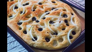 올리브 포카치아😊폭신한 쌀베이킹🌾[Rice Focaccia Recipe]