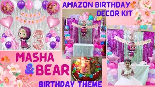 Masha & The Bear Birthday Theme/Amazon Birthday Decoration Kit/Party Decor @ Home/ @diyavumnaanum