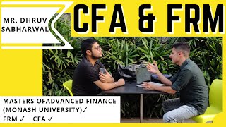 Free 60 Day Study Plan for CFA - Interview with Dhruv (FRM vs CFA, Tips for finance jobs....)