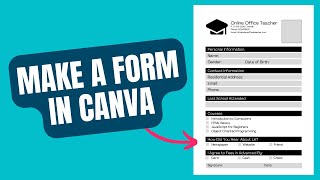 How to Create a Form in Canva | Canva Tutorial