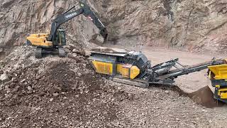 Crushing Nature stone with Rubblemaster Impact crusher